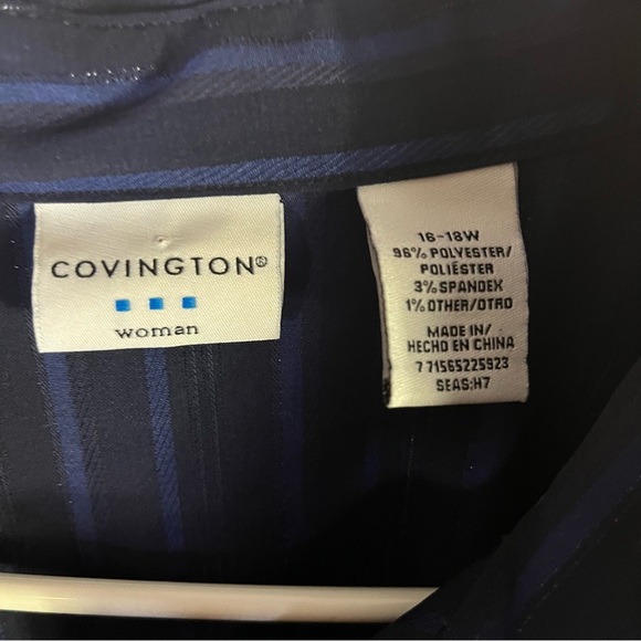 Covington Woman Button Front Blouse Size 16-18W - Picture 2 of 6